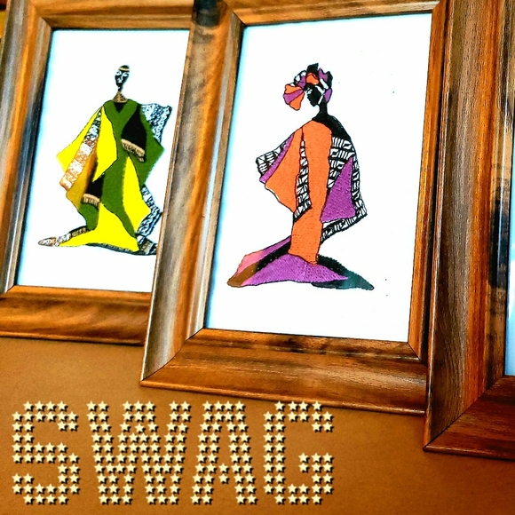 Embroidery of Black Woman in African Regalia - Picture 2 of 5